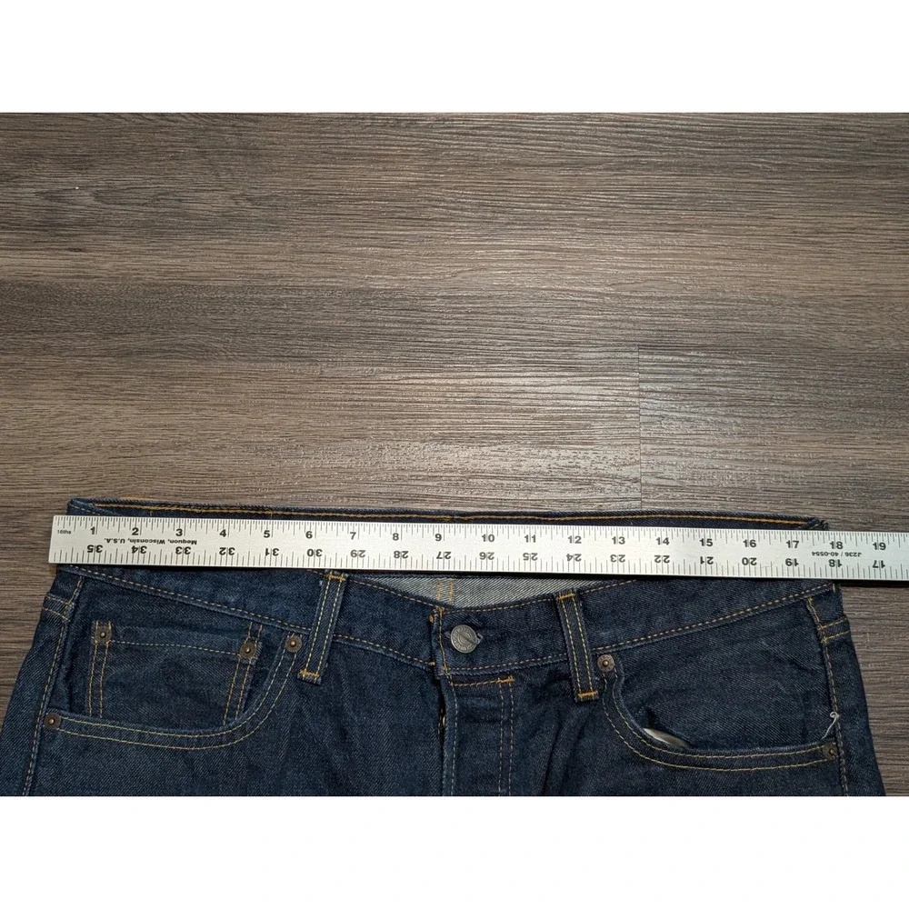 Levis 501 Original‎ Mens Dark Wash Straight Leg Button Fly Jeans W36 L36 Blue